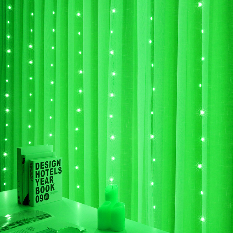LED Curtain Garland On The Window USB String Lights Remote Control Christmas Decorations For Home Room