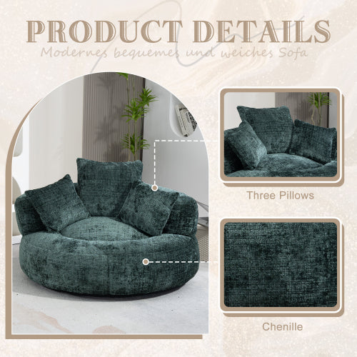 COOLMORE Lazy Sofa Durable Comfort Lounger High Back Bean Bag Chair Couch With Three Pillows For Adults And Kids, Indoor & Outdoor, Single Gaming Sofa Chair For Bedroom,Office