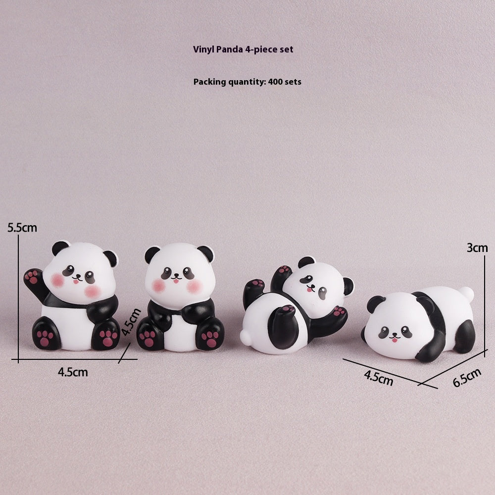 Cute Panda Children Cake Decorative Ornaments