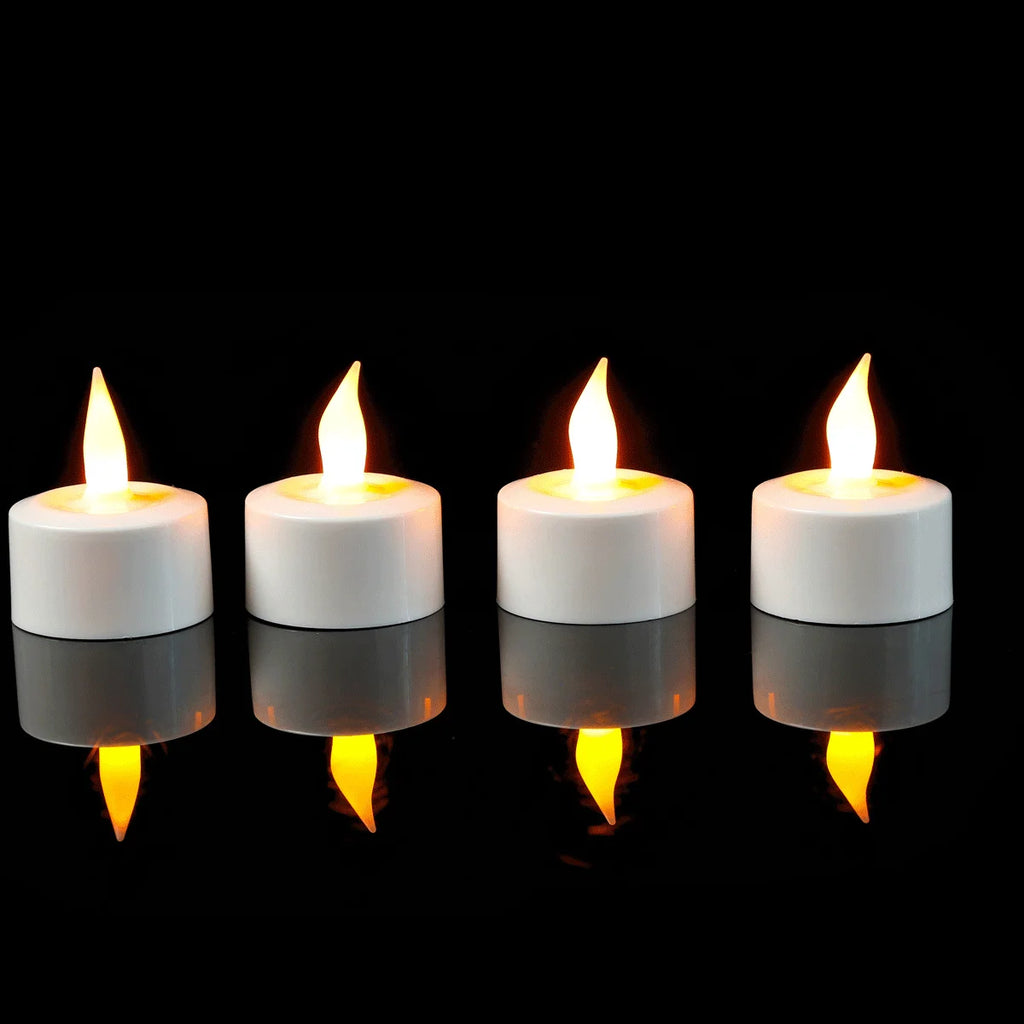 1/2/3/4 Pieces Yellow Light LED Candles With USB Charge,Flameless Decorative Wedding Christmas Rechargeable Tea Lights