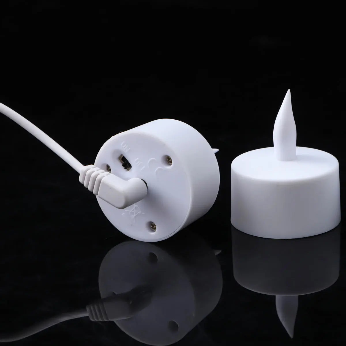 1/2/3/4 Pieces Yellow Light LED Candles With USB Charge,Flameless Decorative Wedding Christmas Rechargeable Tea Lights