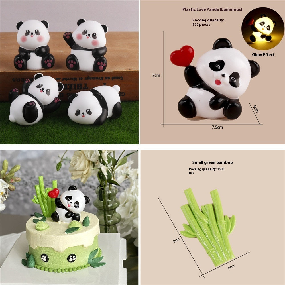 Cute Panda Children Cake Decorative Ornaments
