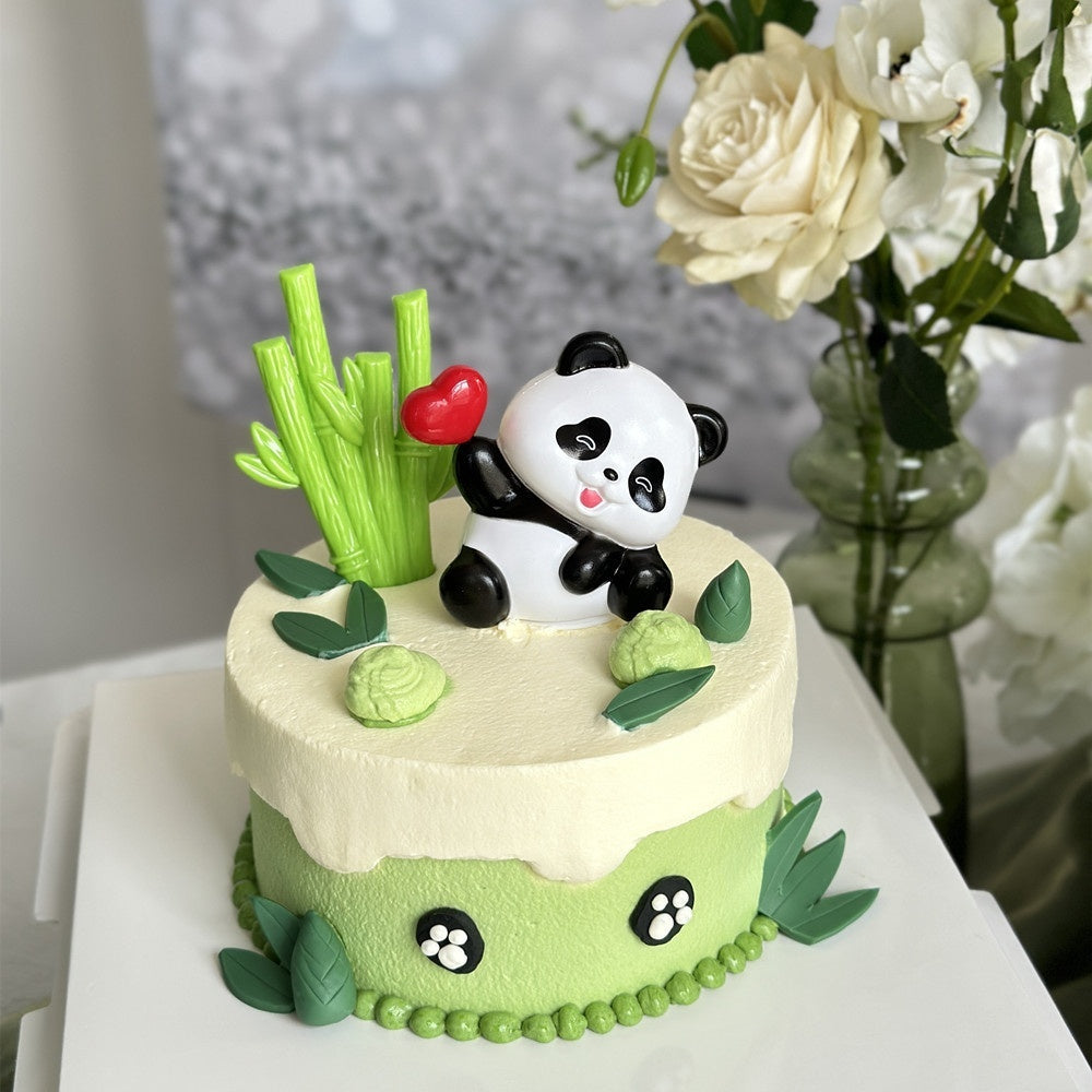 Cute Panda Children Cake Decorative Ornaments