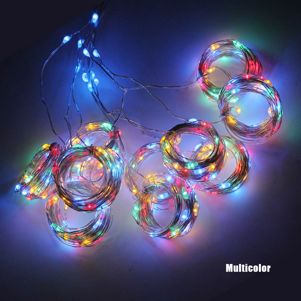 LED Curtain Garland On The Window USB String Lights Remote Control Christmas Decorations For Home Room